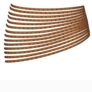 Skims Brown(Ochre) Rhinestone Swim Strappy Skirt New w/ tags Size 2XL Bling Zips